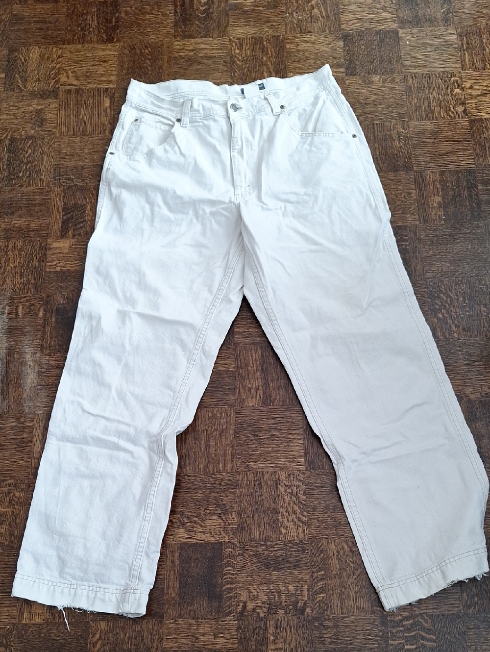 Vintage Eddie Bauer White Denim Carpenter Jeans